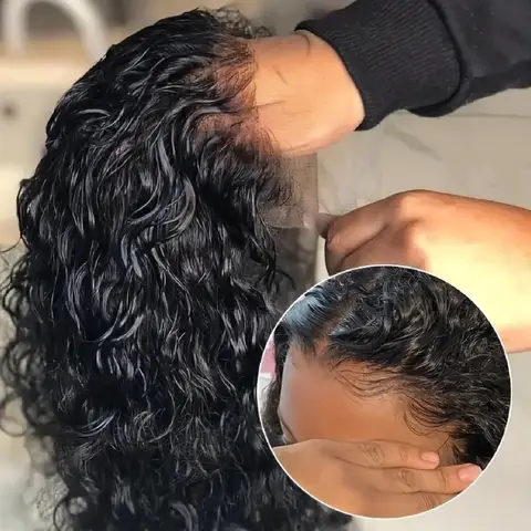 12 Inch Virgin Human Hair Jerry Curly Short Bob Wig with 13x4 High Definition Lace 13×6 Front Pre Trimmed Hairline Natural Black