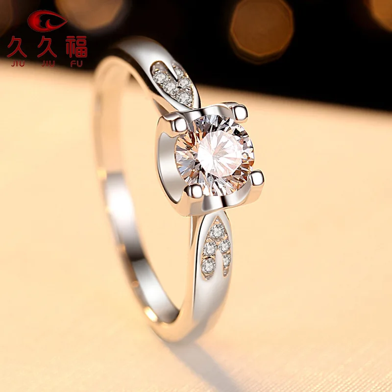 Exquisite Bull Head Minimalist Ring for Women,PT950 Platinum Matching 0.5 Carat Moissanite,with smooth polish and lasting luster