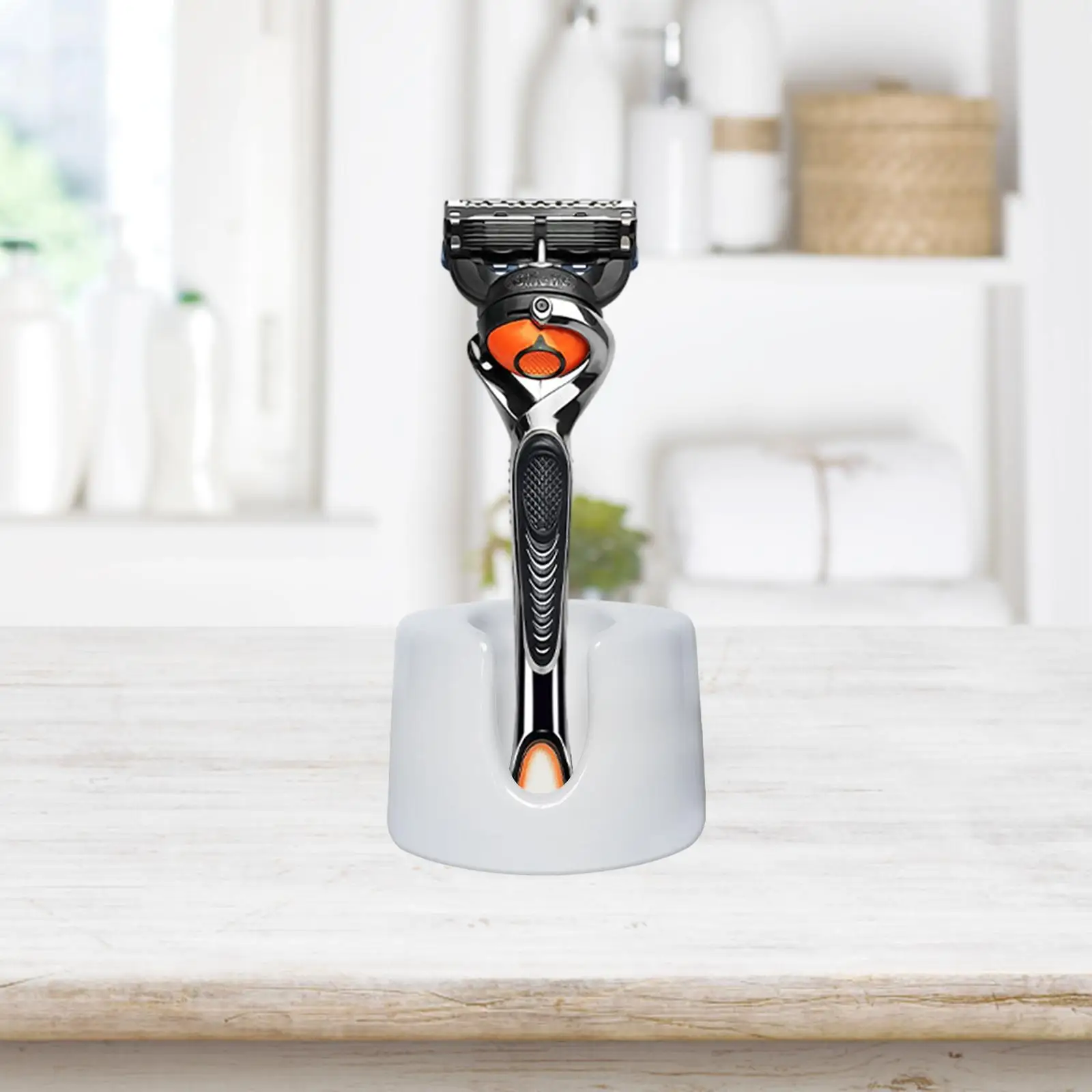 

Safety Razor Stand for Men Ceramic Manual Shaver Holder Non Slip Base Portable Storage for Bathroom Gift