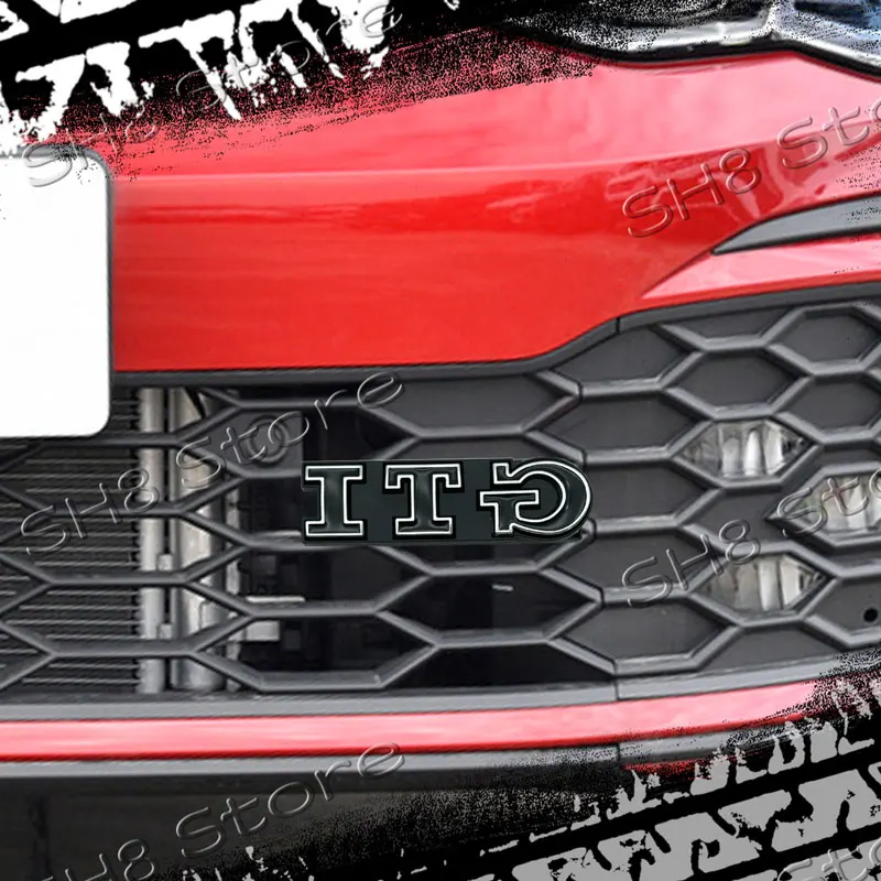 سيارة الجبهة مصبغة شعار GTI ثلاثية الأبعاد الجسم المعدني الخلفي الجذع شارة ملصق ل جيتا تيغوان توران باسات جولف 4 5 6 8 MK3 MK4 MK5