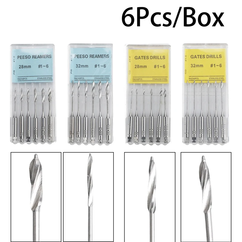 

Стоматологические инструменты, консервные конюшины, эндодонтические развертки Peeso, дрель 28 мм, 32 мм, эндодонтические инструменты из нержавеющей стали, стоматология, одонтология