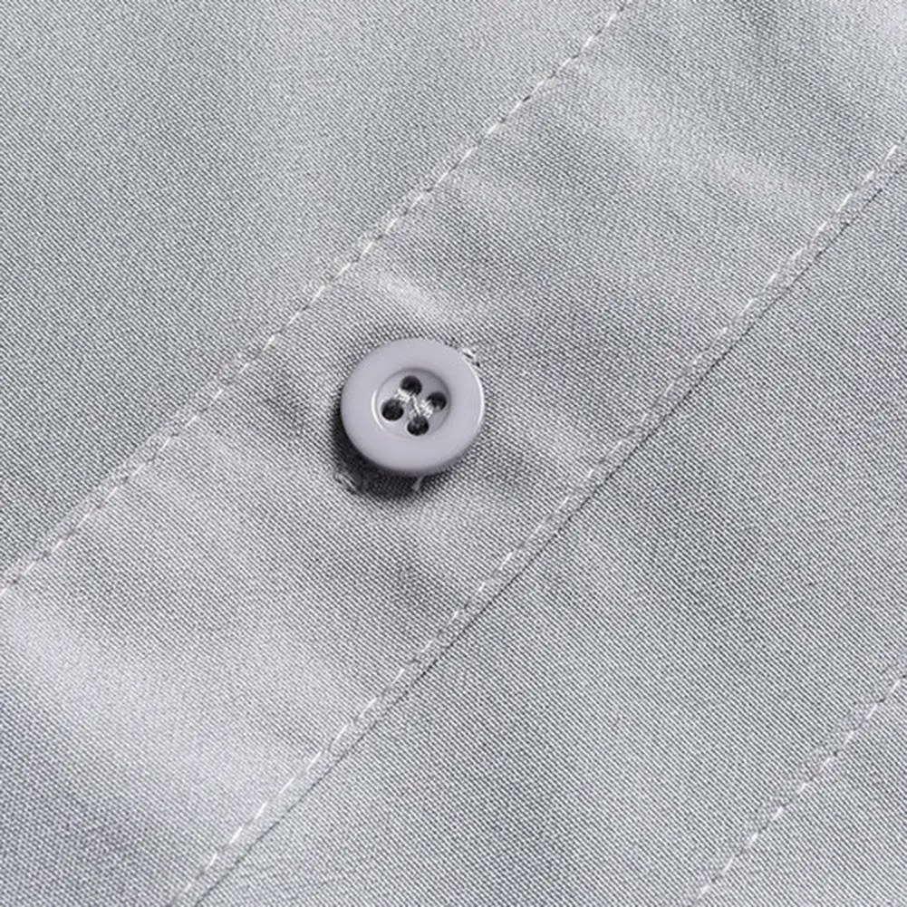 2025 Men Suit Summer Two-piece Shirt Pants Set Short Sleeved Men's Stand Up Collar Shirt Long Pants Set Retro Casual Suit