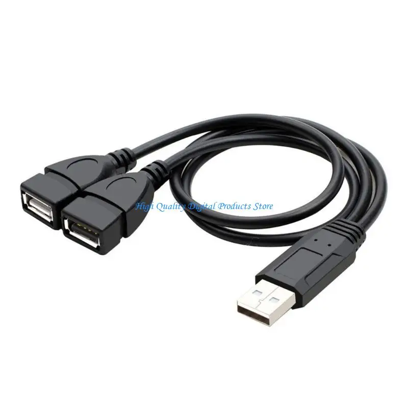 U2JE USB2.0アダプターダブルUSB女性Yラップトップ/タブレット/スマートフォンデータ送信充電用のスプリッター充電ケーブル
