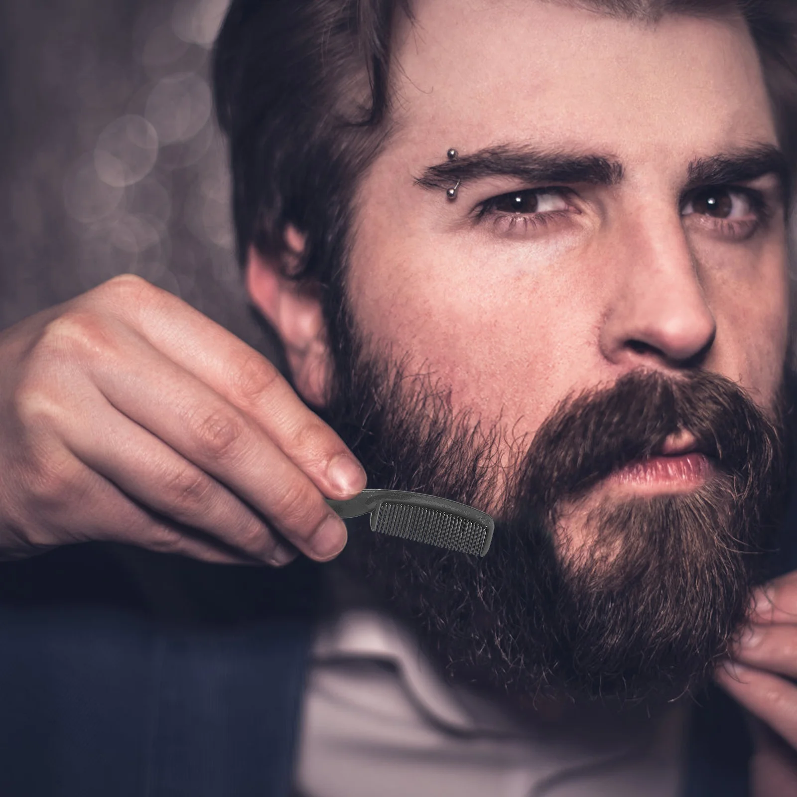 

3pcs Beard Trimming Scissors Set Stainless Steel Mustache Shears Portable For Barbershop Home Use Grooming Tool Kit Hair Care