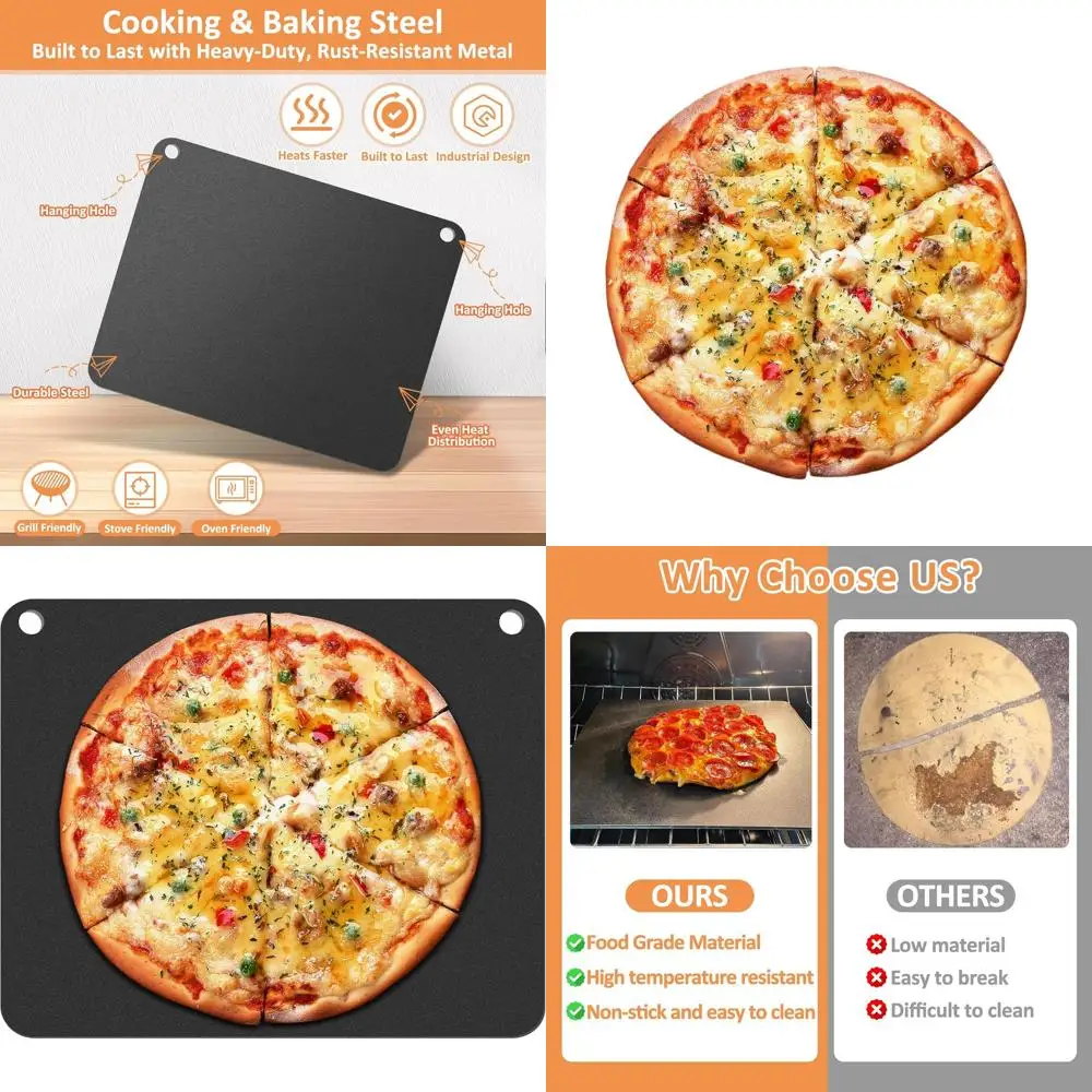 

16 x 13.4 Pizza Steel - Premium Baking Stone for Oven, Perfect for Pizzas and Breads