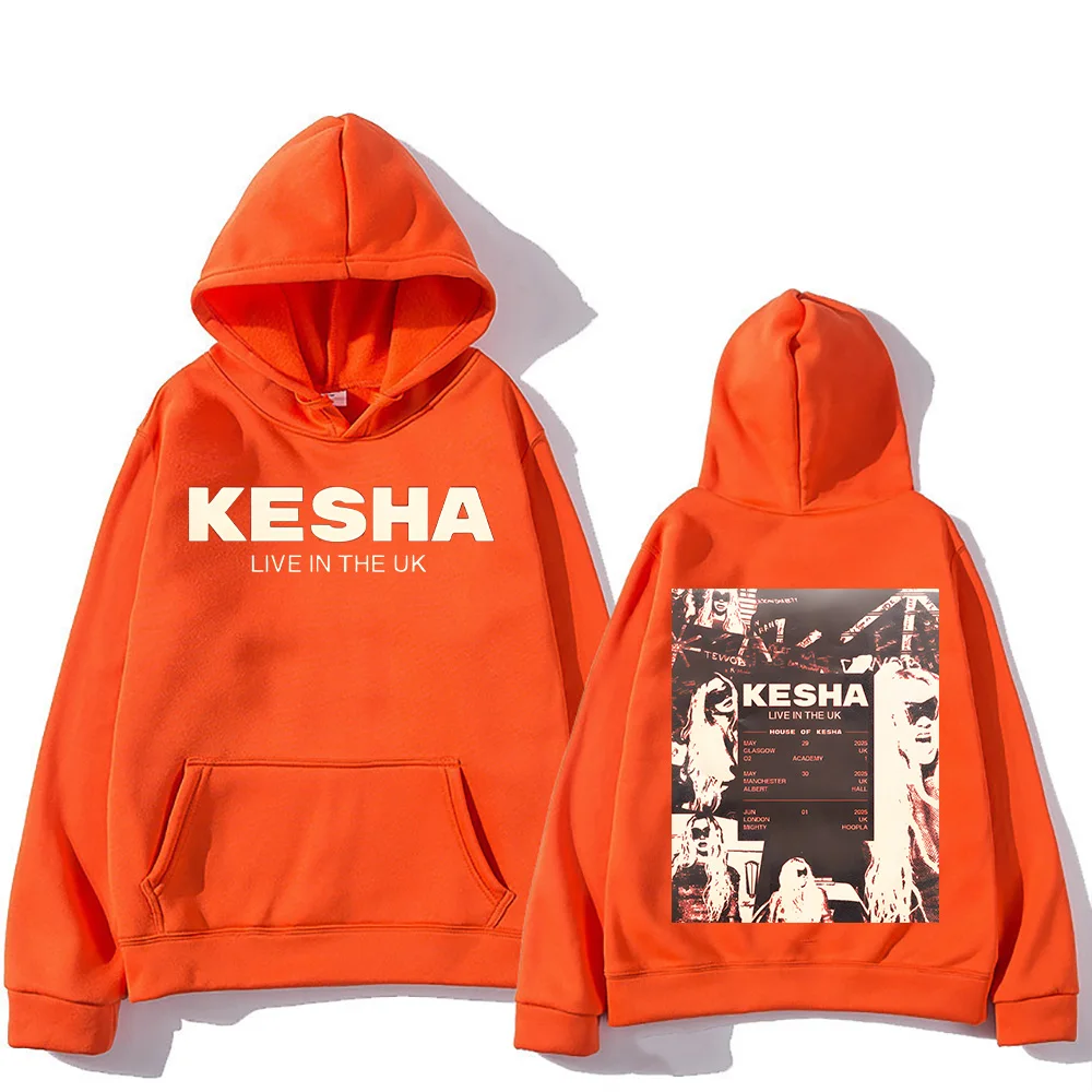 Kesha Live in The UK 2025 Hoodies Unisex New Pattern Sweatshirt Fall Long Sleeve Casual Pullovers Loose Comfortable Fleece Hoody