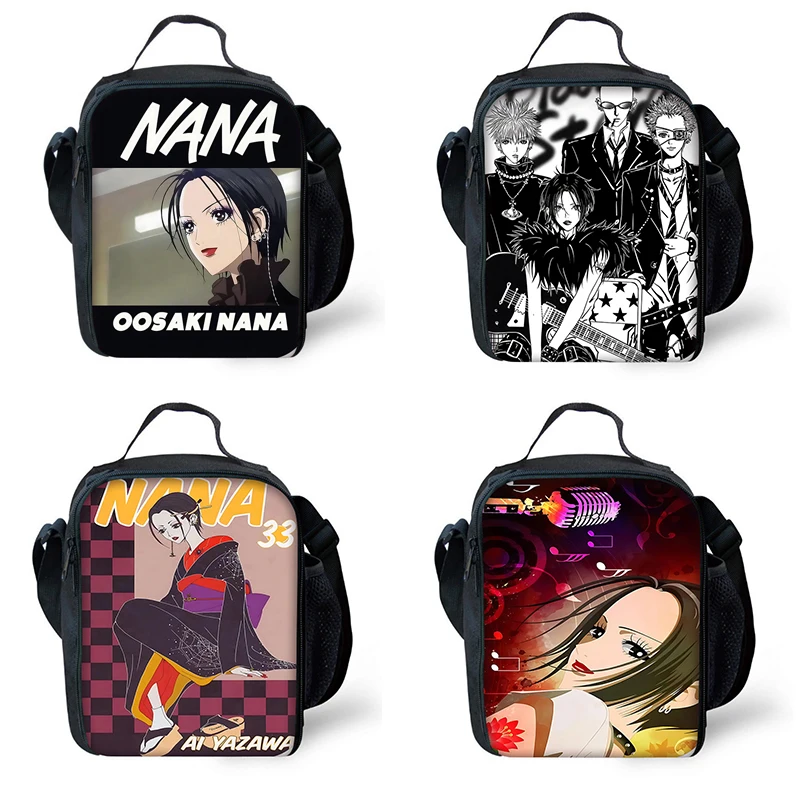 Nanas Osaki Bolsa de grande capacidade para crianças, refrigerador térmico reutilizável, lancheira para estudantes, piquenique ao ar livre, meninos e meninas