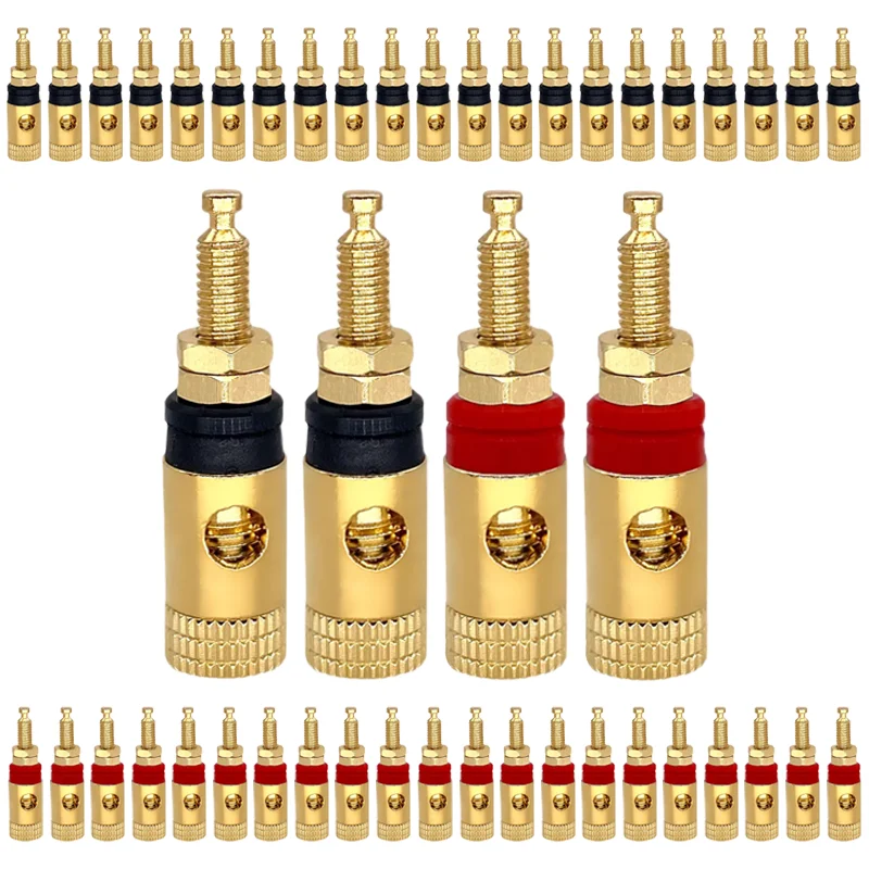 

8/40/200Pcs Gold-plated Copper Banana Socket Speaker Socket Audio Speaker Terminal Connector Amplifier Binding Post Cupper