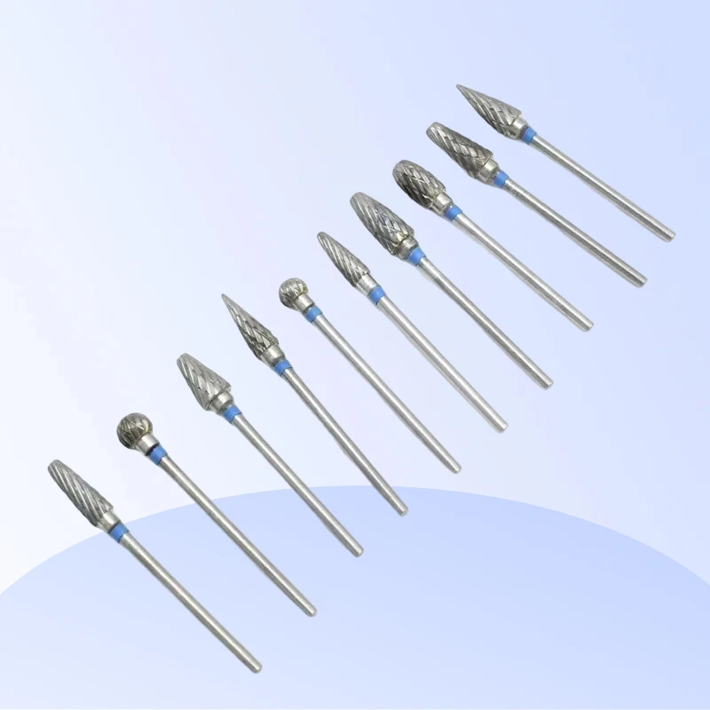 

10 шт., комплекты стоматологических боров из карбида вольфрама, вольфрамовые стоматологические фрезы, шлифовальная головка из вольфрамовой стали, лабораторные заусенцы, зубная дрель