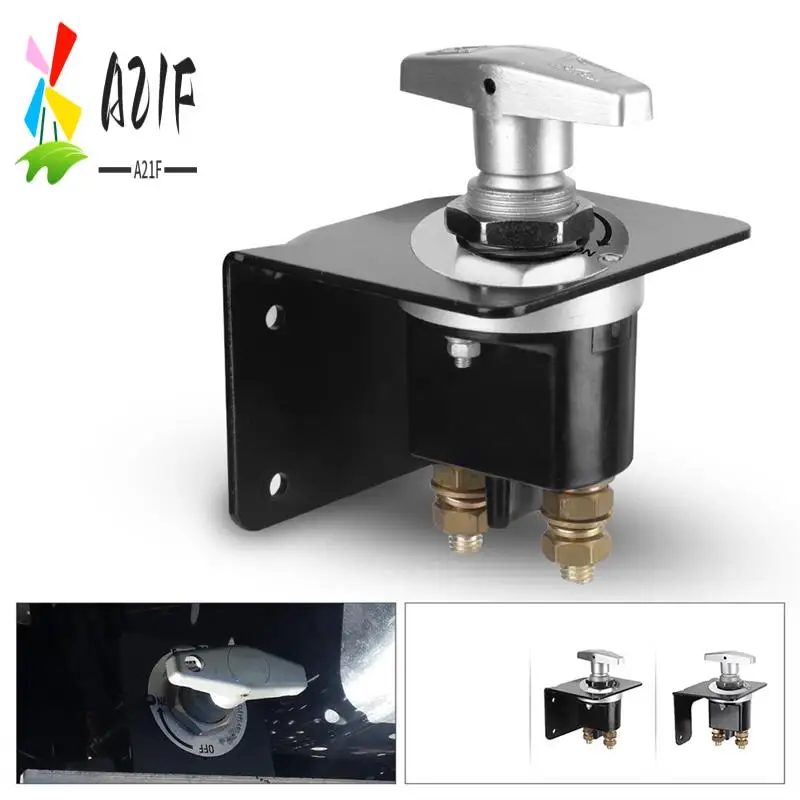 

A21F-12V Battery Switch Heavy Duty Battery Circuit Cutter Disconnecter Isolator With Keyhole For RV Camperize