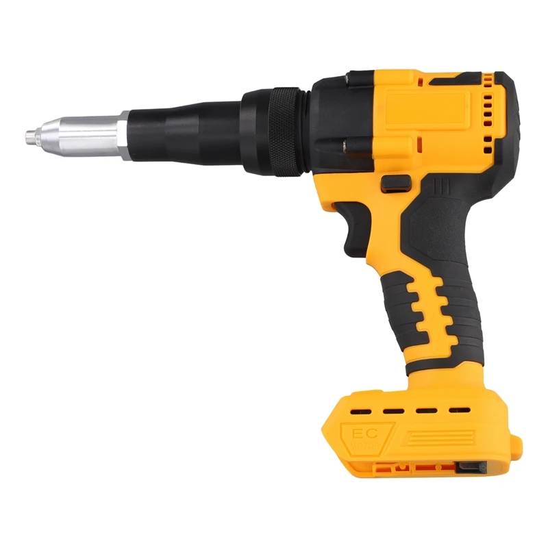 Brushless Electric Riveter Gun 3-6Mm Rivet Cordless Riveting Tool Screwdriver  For Dewalt 18V 20V Battery (No Battery)