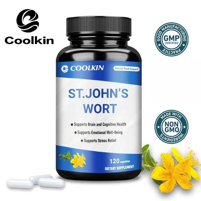 

St. John's Wort 500mg - It Helps Maintain Positive Emotions, Promotes Brain Health, and Improves Cognitive Abilities, Non-GMO
