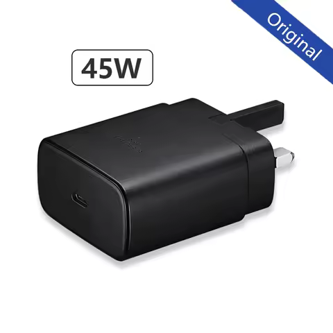 SAMSUNG 45W PD Super Fast Charger UK Plug For Galaxy S24 Z Flip Fold 5 4 S23 S22 Note20 Ultra Plus A55 5A USB C to Type C Cable
