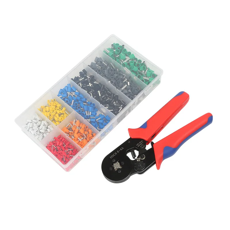 Crimping Pliers HSC8 6-4 Tubular Terminal Multi-function Crimp Clamp Wire  Pin Type Terminal Quad Tool Set