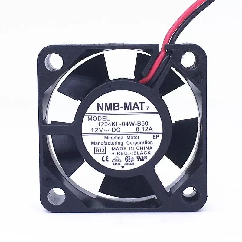 for NMB 3010 3CM Fan 1204KL-04W-B50 Double Ball Bearing 12V 0.12A 2 Wire Cooling Fan
