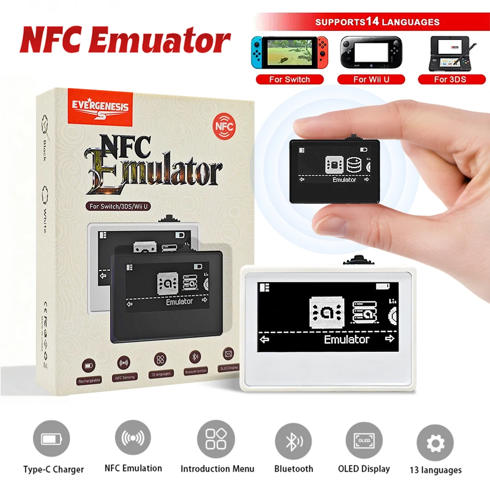 Pour Amiibo Pixl émulateur iNFC Pixl infini balayage OLED HD simulateur Bluetooth Intelligent pour Switch2/3DS/Wii U accessoires de jeu