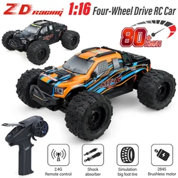 ZD Racing MT-16 RC Car 1:16 4WD 2.4GHZ 4CH Remote Control Off-Road Car 2845 Brushless 3600KV Motor 80Km/h for Kids Adults