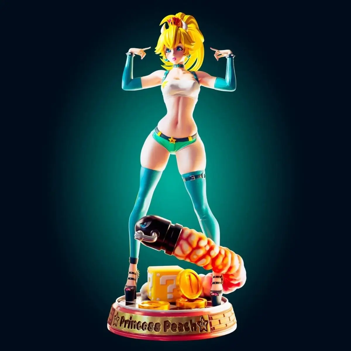Resin Model Figure, 1/24 Scale Blonde Playful Princess, GK, Unassembled and Unpainted Kit, 3D DIY Toy