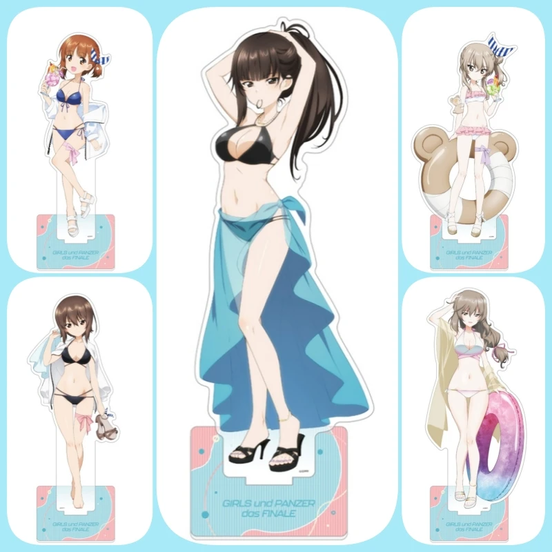 Anime Girls und Panzer Acrylic HD Stand Miho Saori Yukari  figure Stand Plate Cosplay Prop  present Charm Firend Christmas Gifts