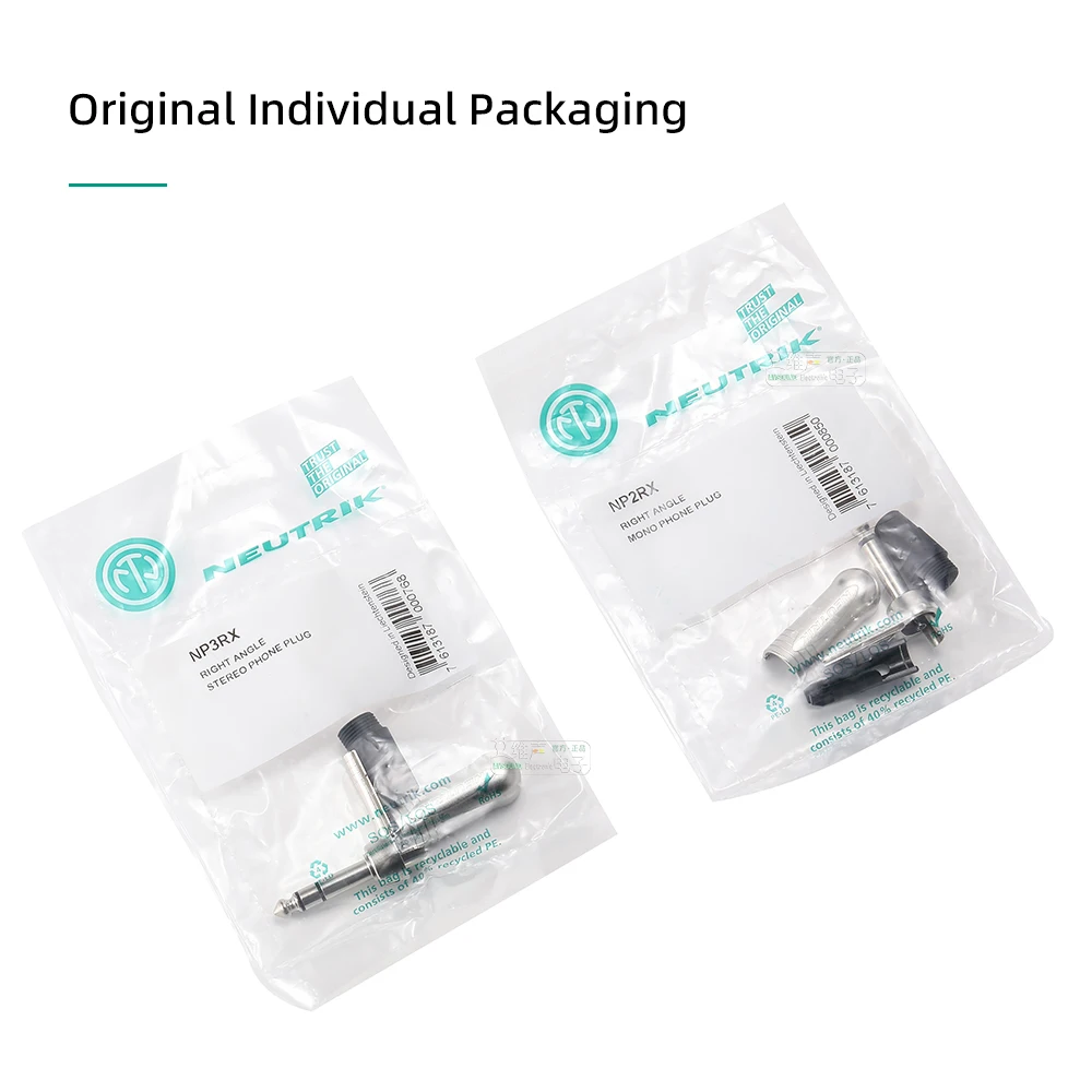 Neutrik jack 1/4 "6.35mm ângulo reto plugue de telefone resistente np2rx np3rx NP2RX-B NP3RX-B mono/estéreo para cabo de cobra de guitarra misturadora