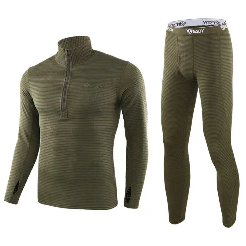 Quick Sweat Winter Compression Johns Clothing Thermal Drying Warm Long Underwear Military Army Men Sets Fleece Thick Thermo