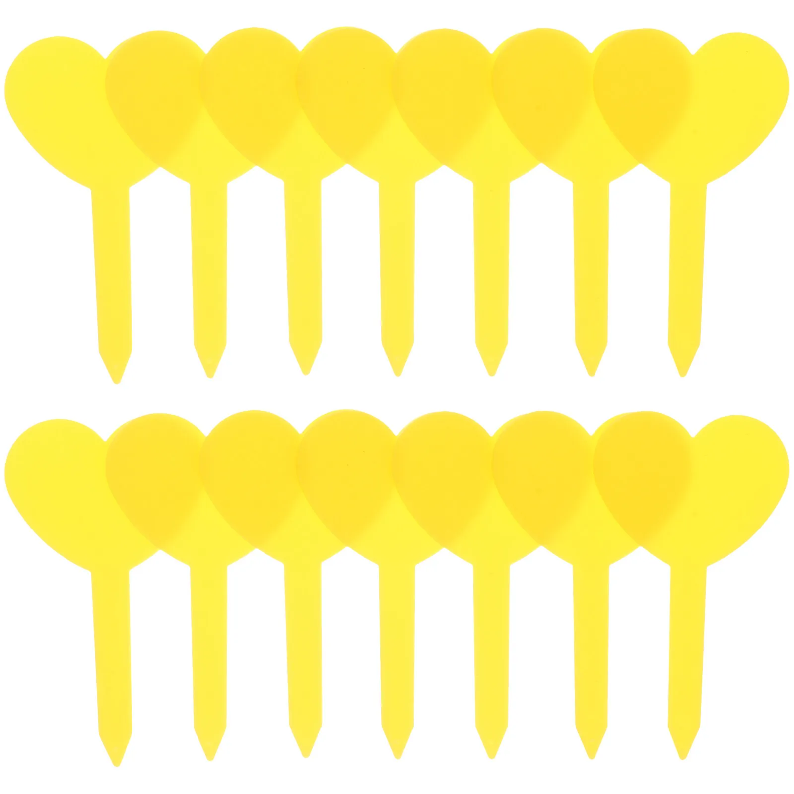 100Pcs Garden Plant Labels Reusable Heart Shape Markers for Flowers Herbs Seedlings Pots