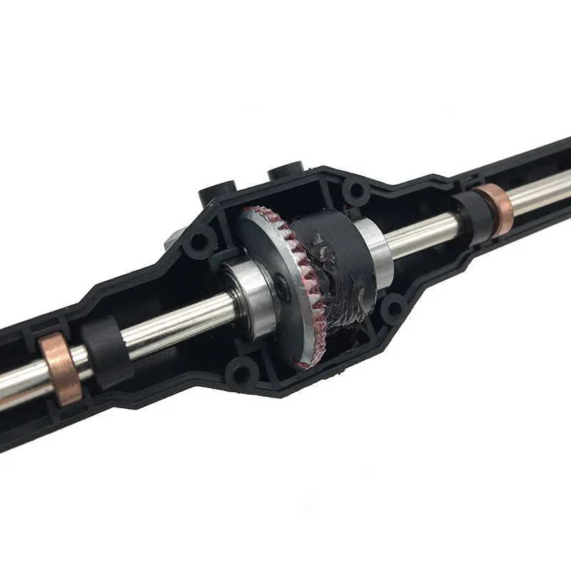 Metalowy mechanizm różnicowy tylnego napędu z przekładnią falową, część zamienna do tuningu dla Wltoys 12428 12423 1/12 RC Rock Crawler