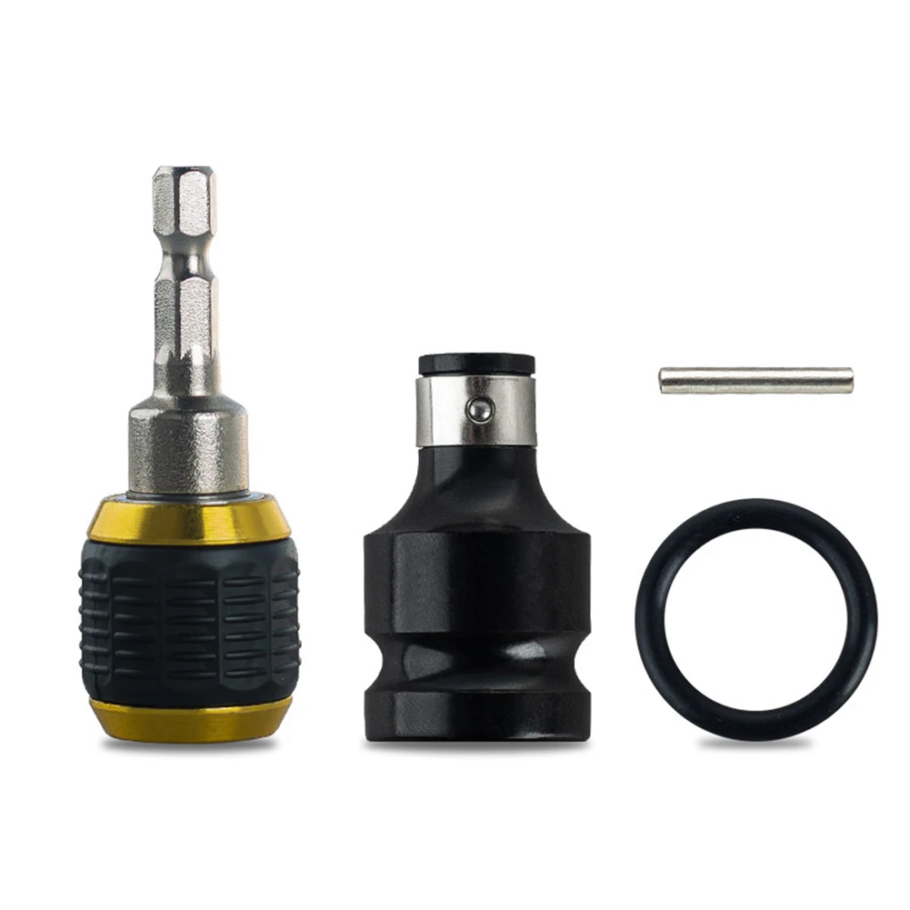 Drill Bit Connector Hexagonal Bit Drill DIY Projects Air Screwdriver Sleeve Avoids Leaks Metal Material Tight Seal