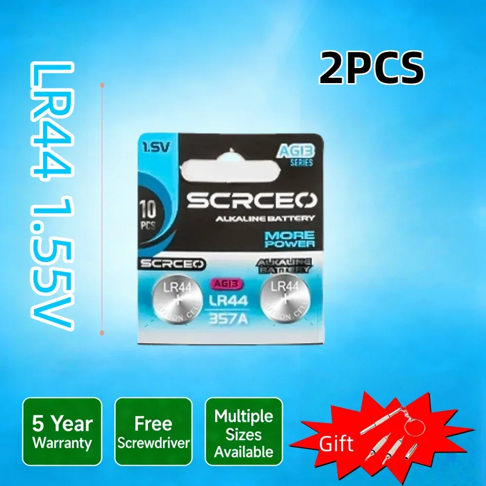 Hoge capaciteit LR44 batterijen L1154F AG13 SR44 A76 Premium Alkaline batterij 1.5V knoopcelbatterij voor rekenmachine