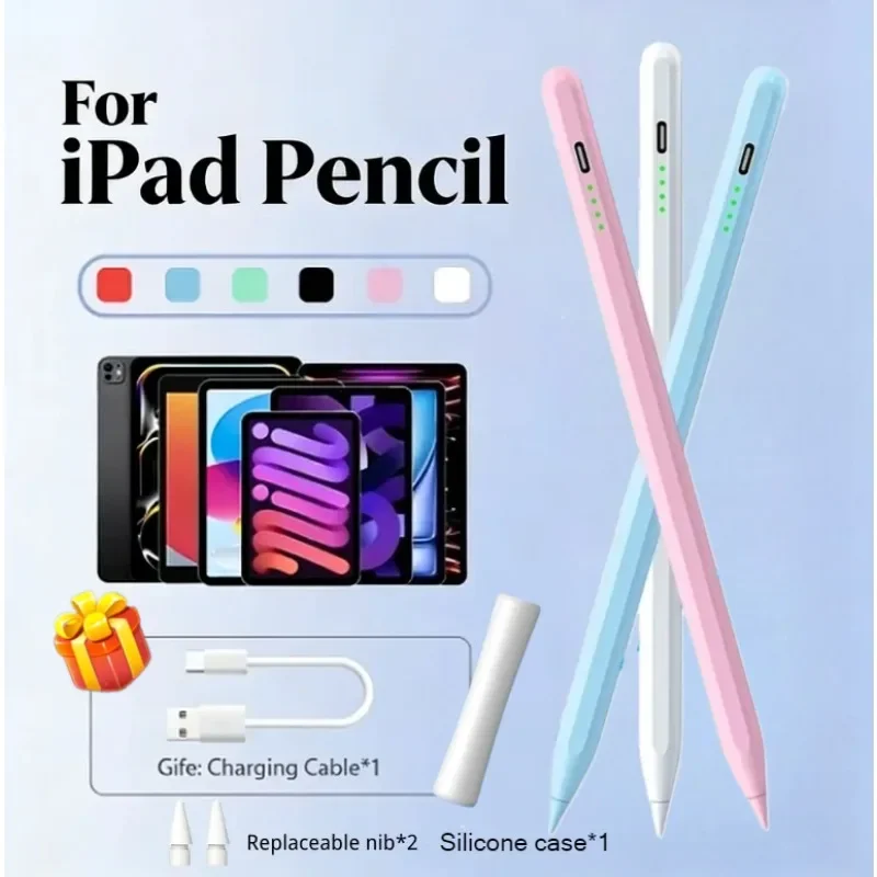 Stylus Pencil for IPad A16 2018-2026 Pro Mini Air Magnetic Fast Charging, Tilt Pressure Sensitivity & Palm Rejection Compatible