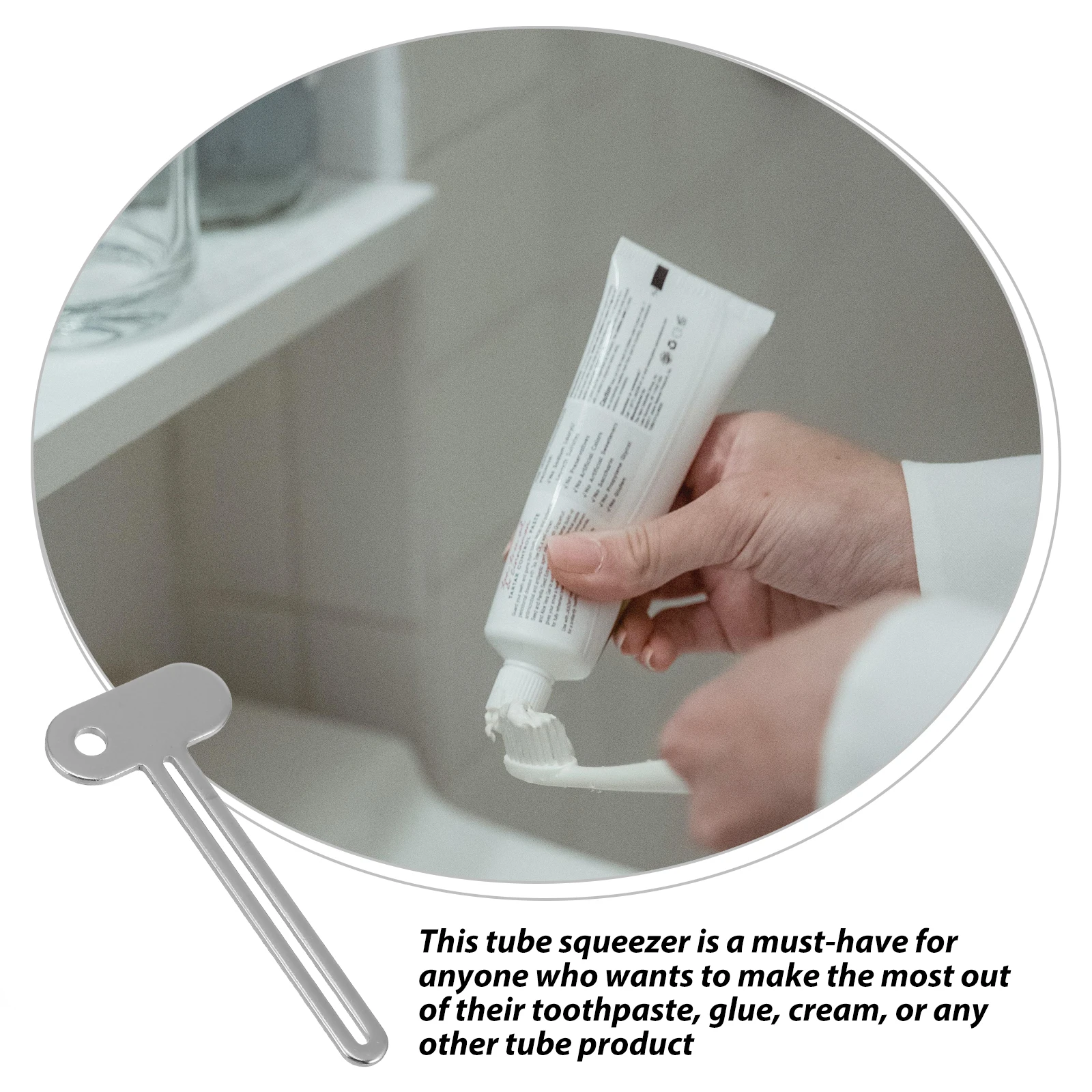 

6pcs Toothpaste Squeezer Tube Roller Metal Key Dispenser Tool For Cream Bathroom Household Efficient Sturdy Durable Saving