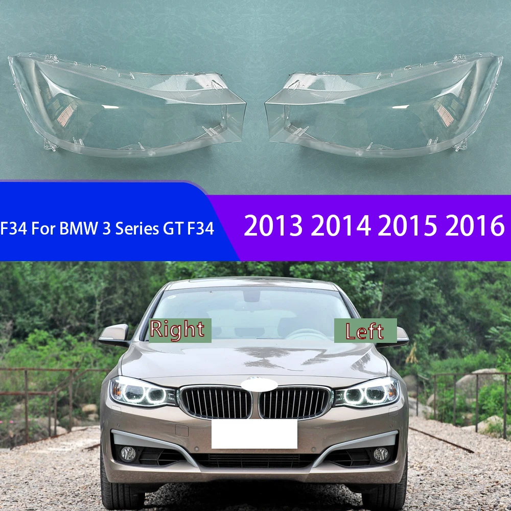 

F34 For BMW 3 Series GT F34 2013 2014 2015 2016 Car Transparent Housing Front Headlights Lens Shell Cover Lampcover Lampshade