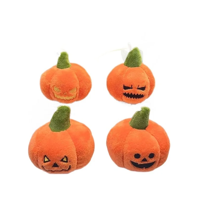 Leuke Cartoon Pompoen Pluche Pop Halloween Leuke Decoratie Cadeau Leuke Zachte Pluche Pompoen Hoofd Sleutelhanger Rugzak Decoratie Par