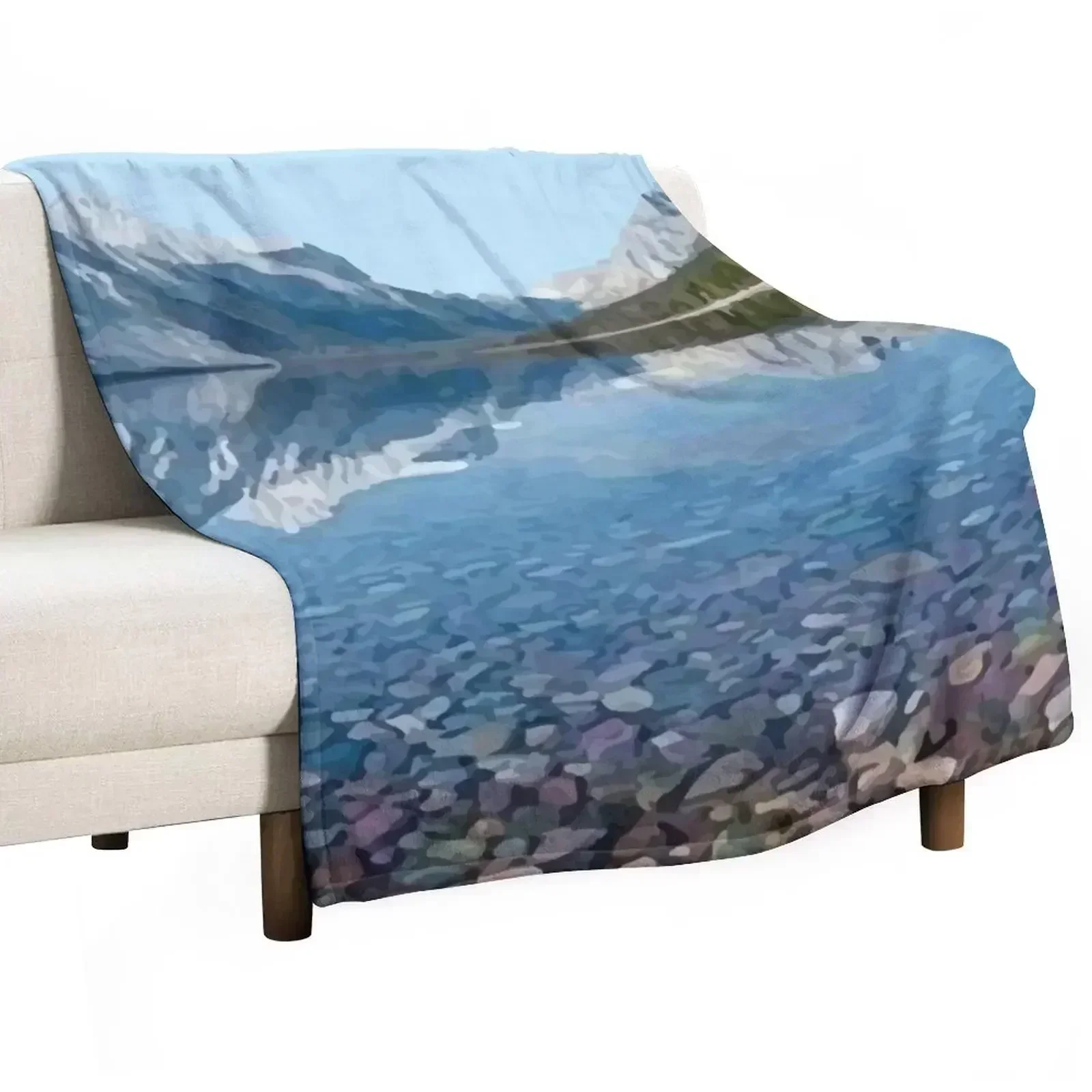 

Glacier National Park Travel Artwork Throw Blanket Men's Soft Warm Throw Blanket for Couch