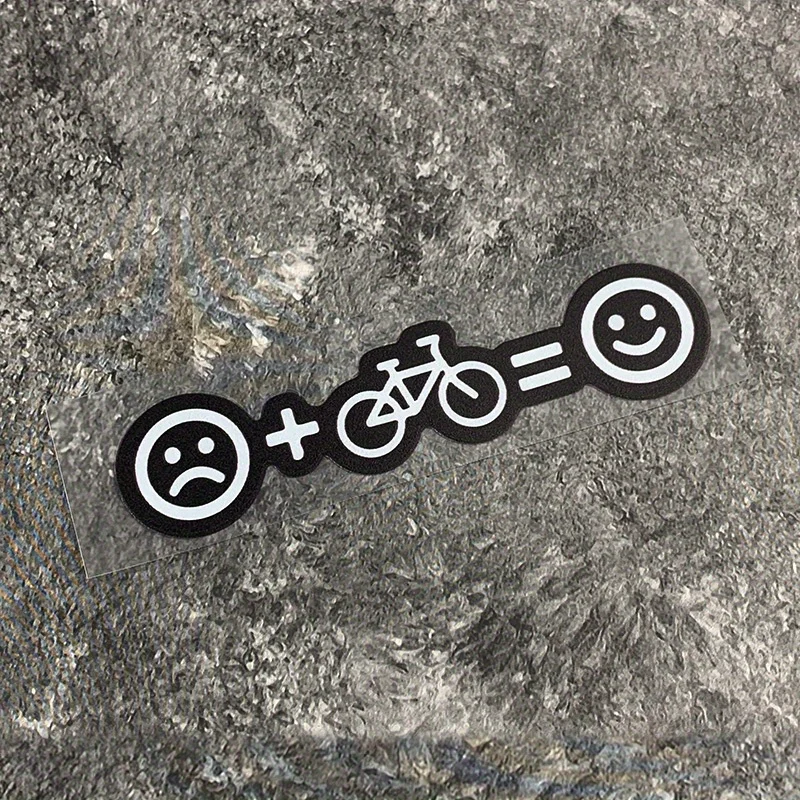„Wasserdichter Emoji Fahrradrahmen-Aufkleber, PET-Aufkleber für Outdoor-Radfahren, Kratzabdeckung, Fahrradzubehör, DIY-Dekoration“