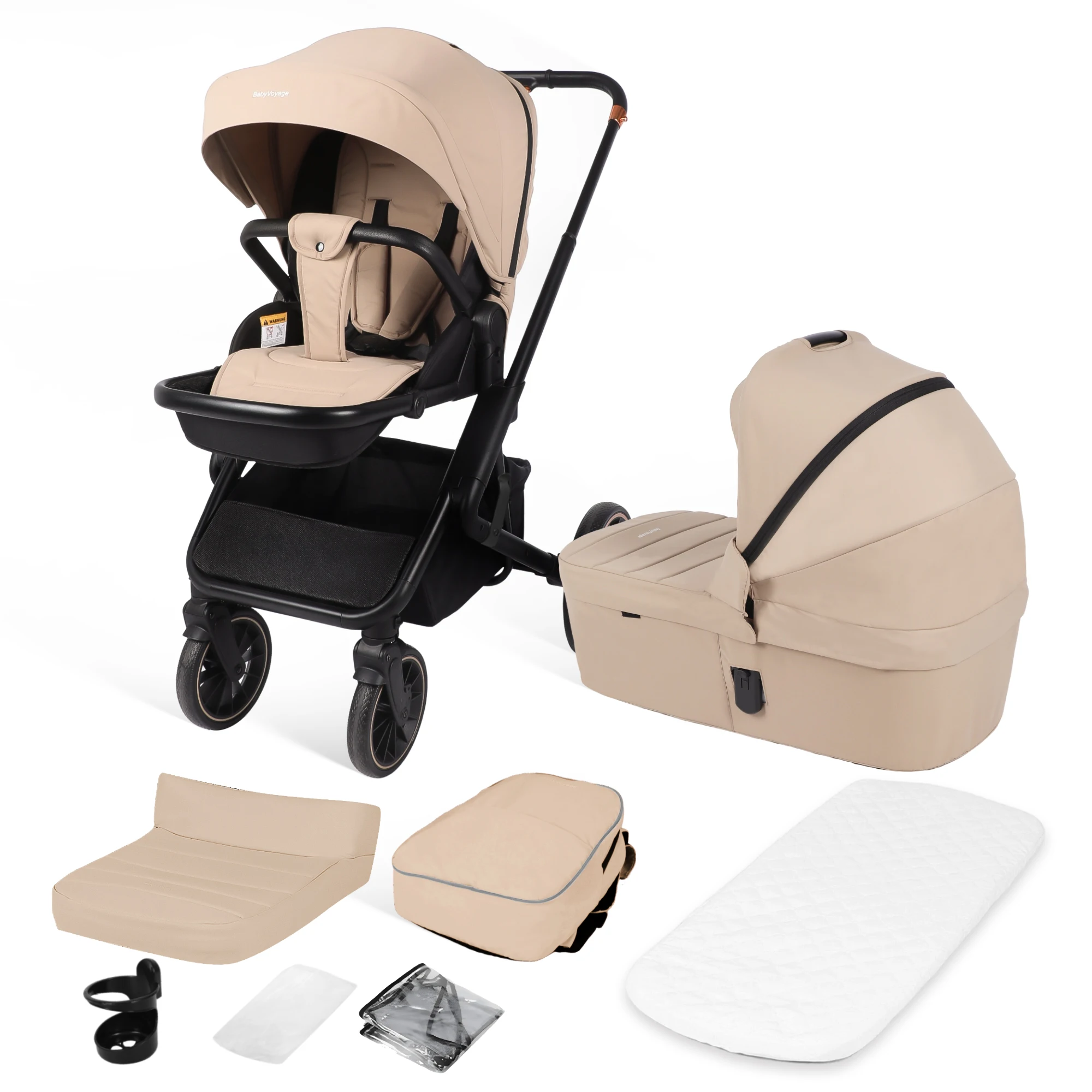 Baby Voyage Kinderwagen 2 in 1 Buggys Kinderwagen Vierrad Kinderwagen Bidirektional Ultraleicht Frei Hohe Landschaft 0-4 Jahre