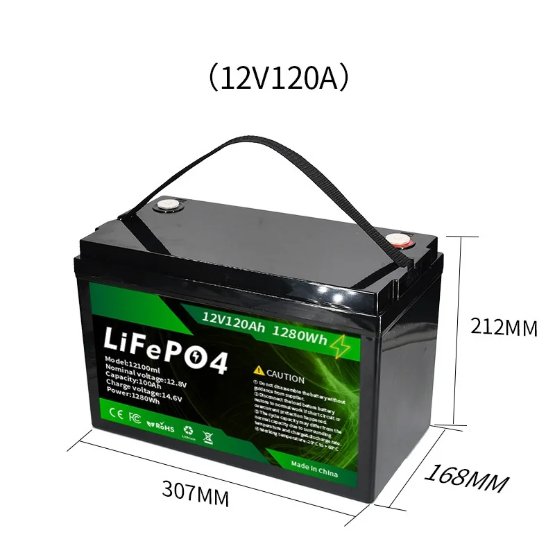 แบตเตอรี่ลิเธียมไอออนฟอสเฟต12.8V 150AH 120AH 25.6V RV จัดเก็บพลังงานกลางแจ้งแบตเตอรี่สว่านไฟฟ้าฉุกเฉิน