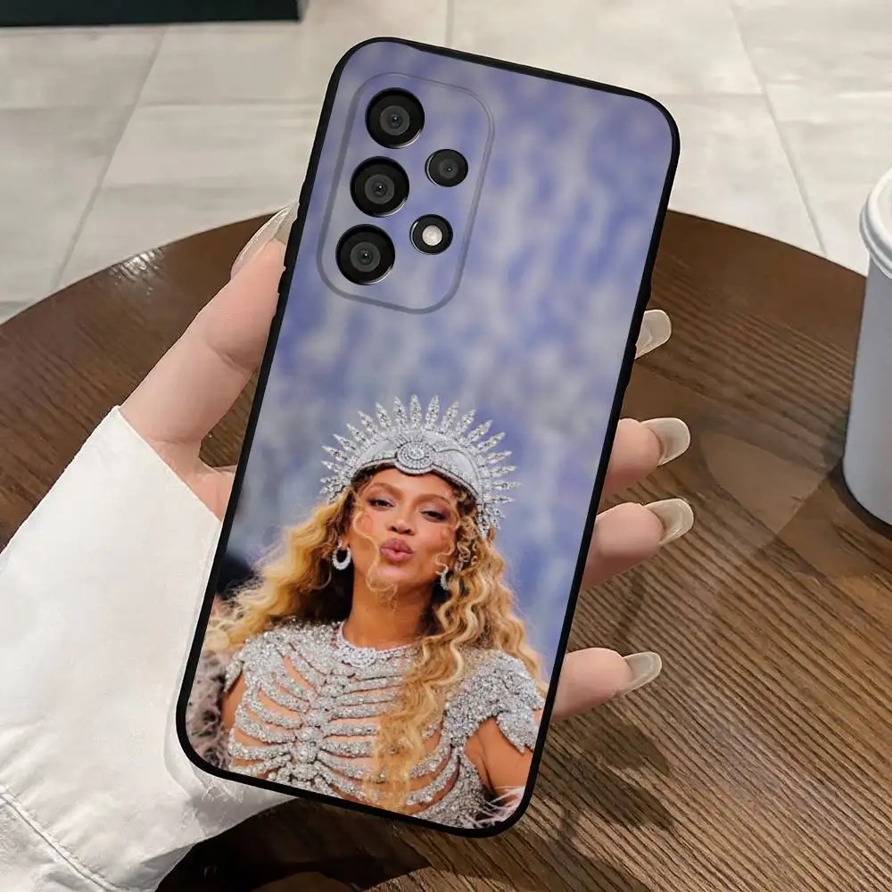 Singer Beyonce Phone Case For Samsung Galaxy S25 S24 S23 S22 S21 S20 S10 S10E Ultra Plus FE Note 20 Ultra Black Cover
