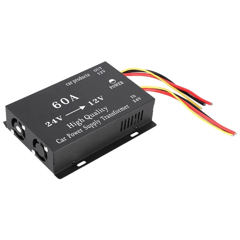 

2X Car Truck Sound Power Adapter Reducer 24V To 12V 60A Voltage Reduction Converter