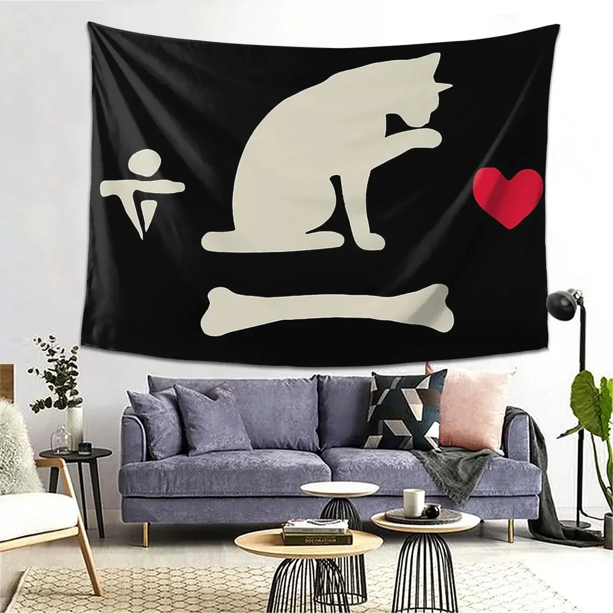 

Pirate Our Flag Means Death Tapestry Decoration Art Aesthetic Tapestries for Living Room Bedroom Decor Wall Cloth Wall Hanging