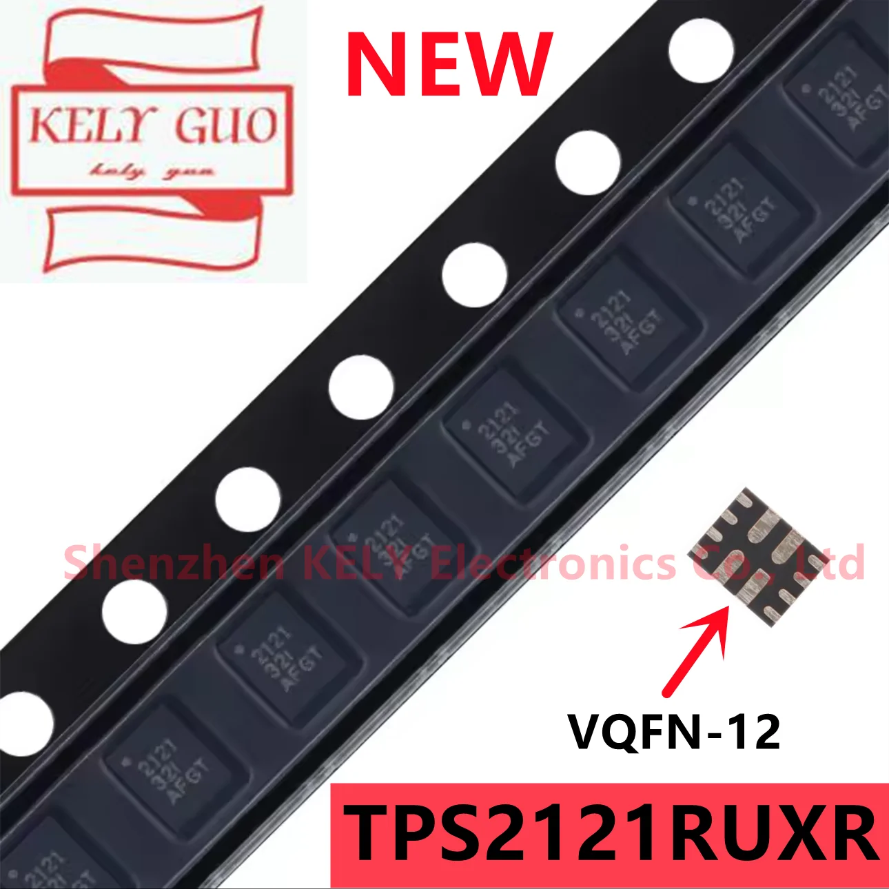 (10Piece)100% NEW TPS2121RUXR VQFN-12 MARKING;2121 Power Switch ICs - Power Distribution 2.7-V to 22-V, 56-m IC chipset