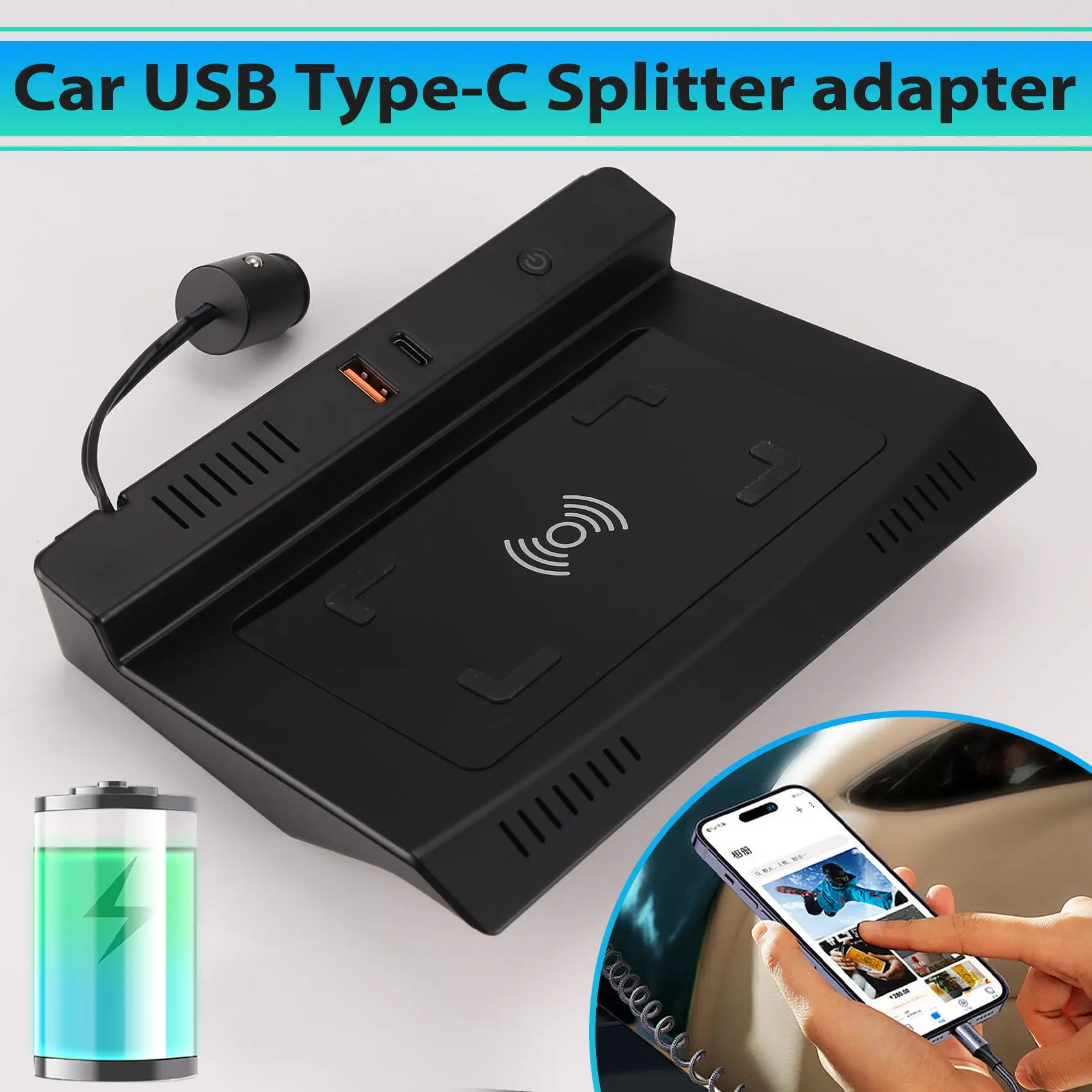 

L10A 15W Car Wireless Charger Phone Fast Charging Plate Interior Accessories Parts For Toyota Raize 2020-2023