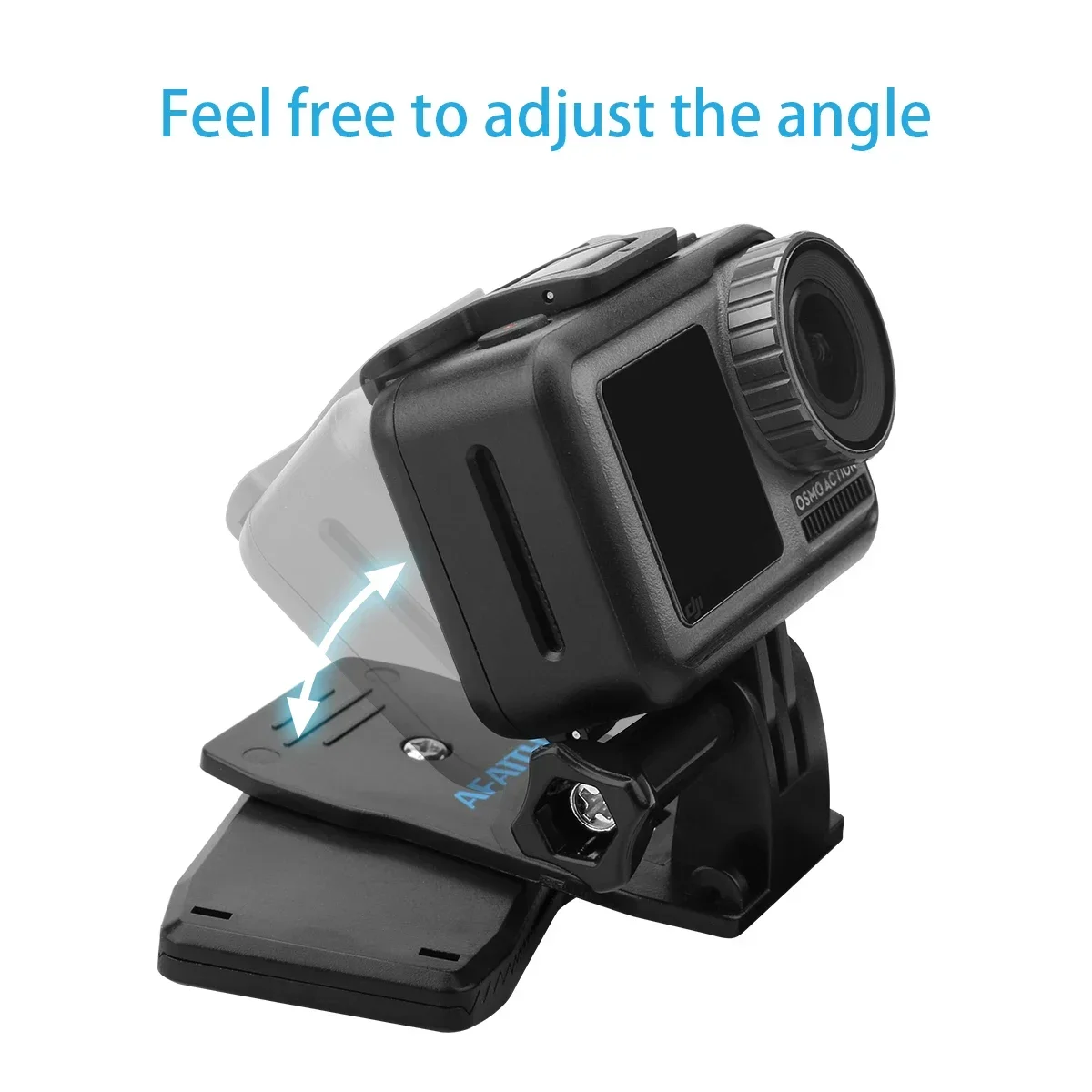 Afaith 360 도 회전 배낭 클립, 고프로 히어로 13 12 11 10 9 8 DJI OSMO 액션 5 4 3 Insta360 모자 벨트 배낭 클램프