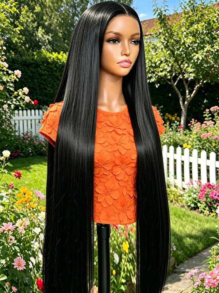 13x4 HD Lace Front Wig 250% Density Bone Straight 30 42 Inch 13x6 HD Lace Frontal Transparent Pre Plucked Human Hair Wigs For Black Women