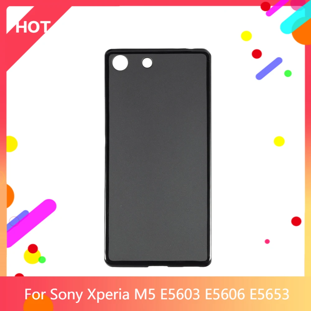 Xperia M5 E5603 E5606 caso mate espalda de silicona suave TPU para Sony Xperia M5 E5603 E5606 E5653 teléfono caso a prueba de golpes a prueba
