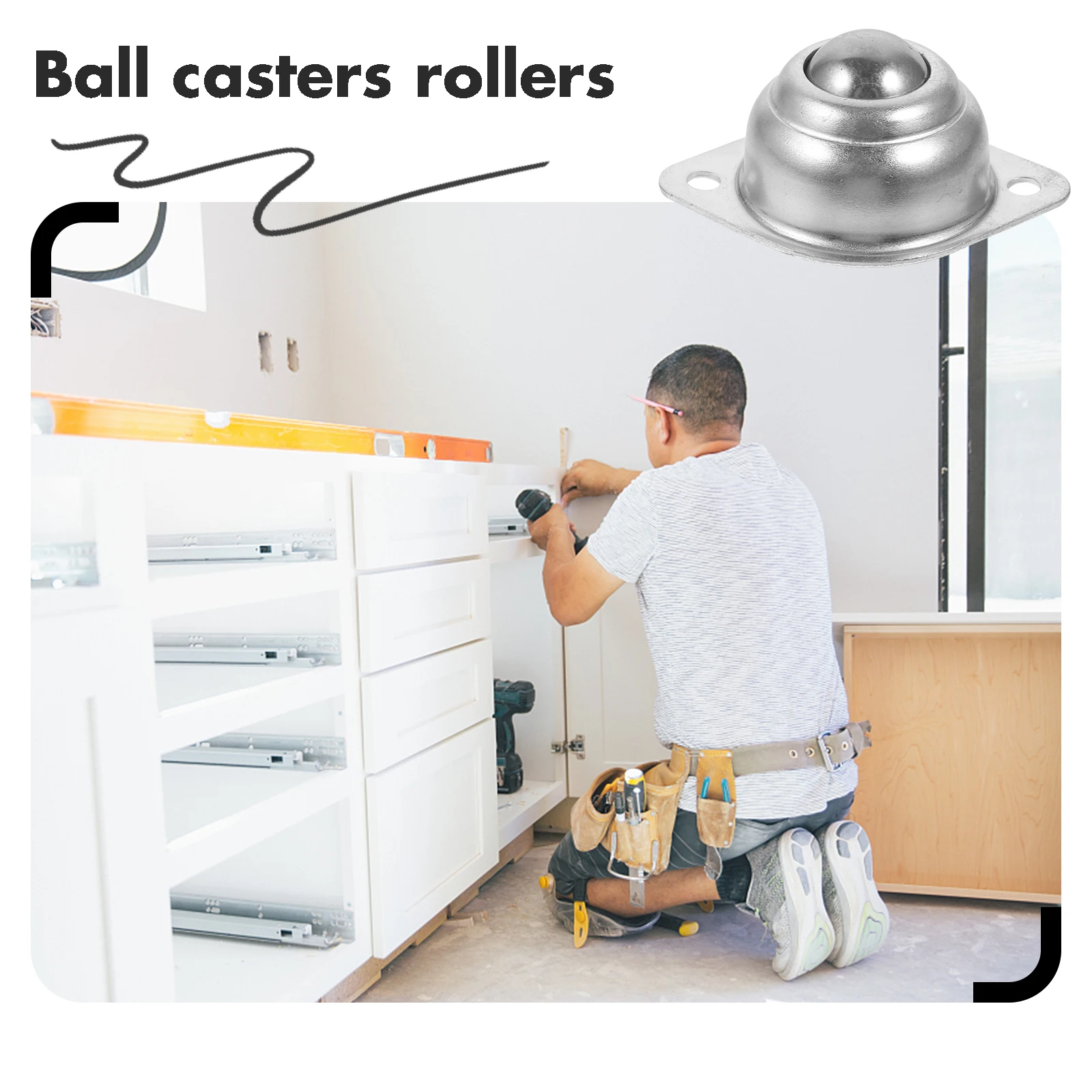

6pcs Ball Bearing Swivel Caster Small Appliance Wheels Roller Bearings Screw Rotatable Furniture Casters Mini Caster Wheels