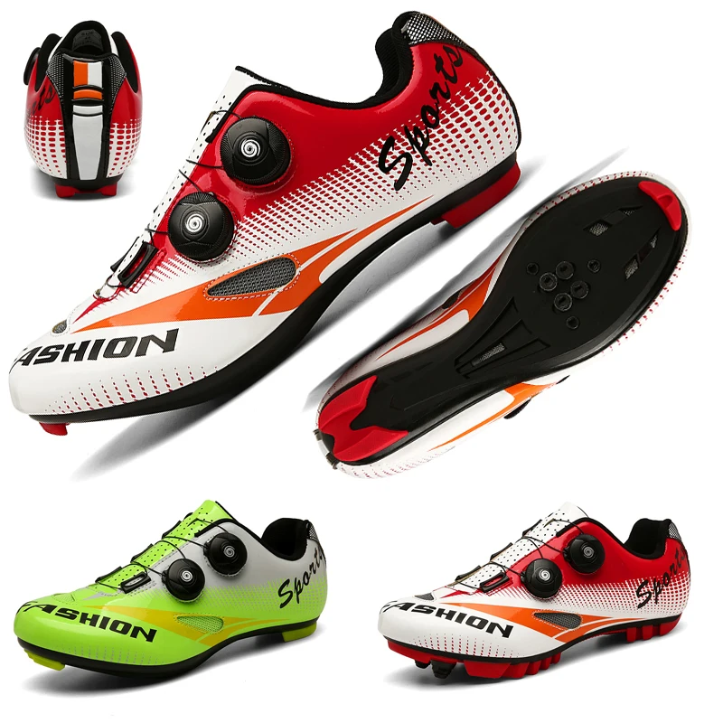 

Speed Cycling Shoes MTB Breathable Outdoor Non-Slip Road Bike SPD Cleat Shoes Self-Locking Bicycle Sneakers Men