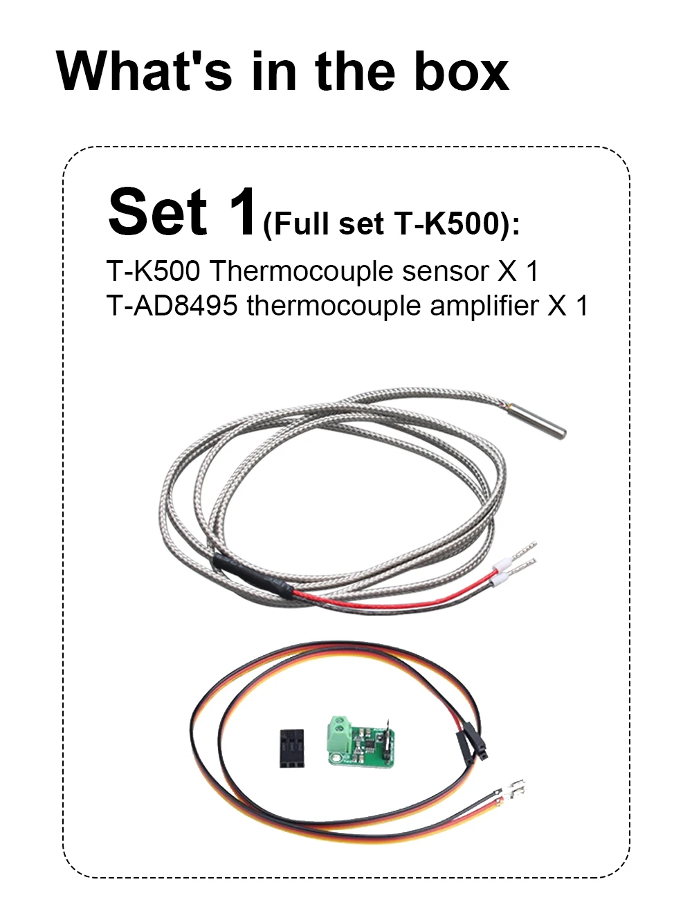 C Trianglelab ® Hochtemperatur T-K500 Thermoelement-Sensor 500 ℃ 3D-Druck für V6 Volcano HOTEND Carbon Fiber Dragonfly – Detail 4