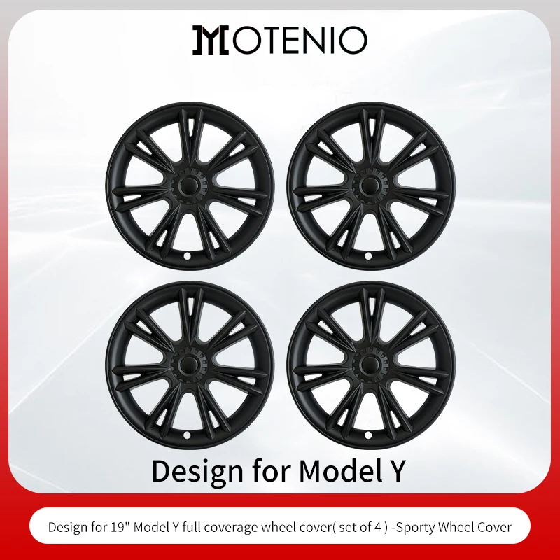 Ontwerp Voor Tesla Model Y 2020-2024 Volledige Dekking Sportieve Wieldop 19 Inch Vervangende Auto Wieldoppen Accessoires