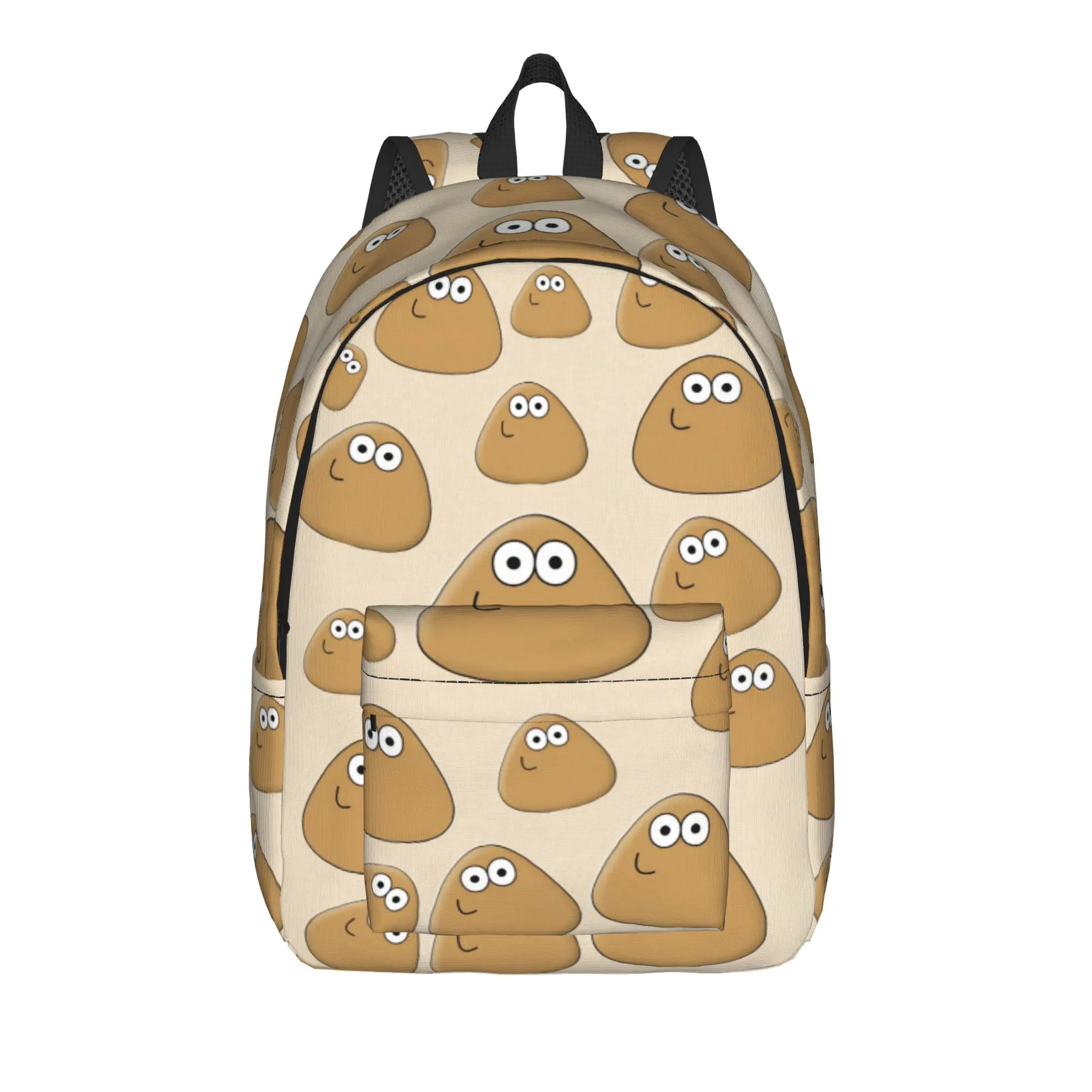 Virtual-Alien Pet P-Pou Teenage Backpack Outdoor Student Work Cartoon Game Daypack for Men Women Laptop Computer Shoulder Bag